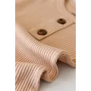 Salopeta cu maneca lunga si panataloni lungi din bumbac organic si modal - Somon (Marime: 9-12 luni) JEMBC-CSYM11412-9