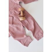 Set bluzita cu maneca lunga si panataloni lungi din bumbac organic si modal - Roz (Marime: 6-9 luni) JEMBC-CSYM11503-6