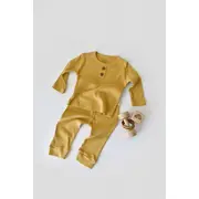 Set bluzita cu maneca lunga si panataloni lungi din bumbac organic si modal - Sofran (Marime: 9-12 luni) JEMBC-CSYM11505-9