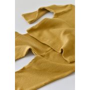Set bluzita cu maneca lunga si panataloni lungi din bumbac organic si modal - Somon (Marime: 12-18 Luni) JEMBC-CSYM11504-12