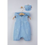 Salopeta de vara cu gluga pentru bebelusi, Tongs baby (Culoare: Somon, Marime: 6-9 luni) JEMtgs_4182_6