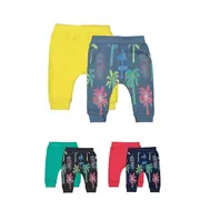 Set de 2 perechi de pantaloni Palmieri pentru bebelusi, Tongs baby (Culoare: Verde, Marime: 6-9 luni) JEMtgs_3188_3