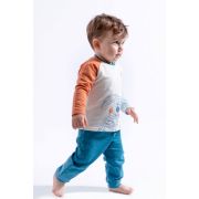 Compleu 2 piese Dogs pentru baietei, Tongs baby (Culoare: Mustar, Marime: 6-9 luni) JEMtgs_2904_7