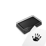 Kit rama foto tripla mobila cu cerneala pentru manuta si piciorus (Culoare rama: Alb, Culoare ink: Albastru) JEMdrl-r33