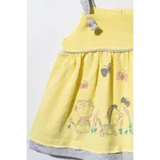 Rochita de vara cu pisicute pentru fetite, Tongs baby (Culoare: Galben, Marime: 3-6 Luni) JEMtgs_2557_2