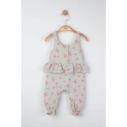 Salopeta de vara din muselina pentru bebelusi Natural, Tongs baby (Marime: 6-9 luni, Culoare: Corai) JEMtgs_4261_6