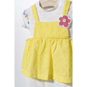 Salopeta de vara pentru bebelusi Flower, Tongs baby (Culoare: Roz, Marime: 3-6 Luni) JEMtgs_2871_2