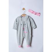 Salopeta pentru bebelusi cu bentita Sweets, Tongs baby (Culoare: Gri, Marime: 0-3 Luni) JEMtgs_4040_1
