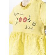 Set bluzita de vara cu pantalonasi pentru bebelusi, Tongs baby (Culoare: Galben, Marime: 6-9 luni) JEMtgs_2873_3