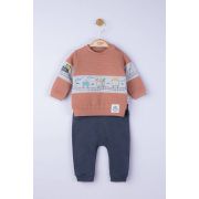 Set de trening Choo Choo pentru bebelusi, Tongs baby (Culoare: Maro, Marime: 18-24 Luni) JEMtgs_4072_2