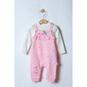 Set salopeta cu bluzita Sweets pentru bebelusi, Tongs baby (Culoare: Somon, Marime: 6-9 luni) JEMtgs_4046_5