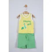 Compleu 2 piese Playing golf pentru baietei, Tongs baby (Culoare: Galben, Marime: 6-9 luni) JEMtgs_4124_8