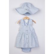 Compleu 2 piese cu palarie pentru fetite, Tongs baby (Culoare: Albastru, Marime: 18-24 Luni) JEMtgs_4111_2