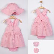 Compleu 2 piese cu palarie pentru fetite, Tongs baby (Culoare: Albastru, Marime: 24-36 luni) JEMtgs_4111_5