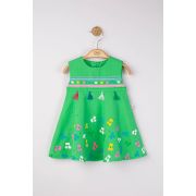 Rochita de vara pentru fetite Ciucurasi, Tongs baby (Culoare: Verde, Marime: 6-9 luni) JEMtgs_4270_8