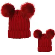 Set caciuli mama copil (Culoare: Roz inchis) JEMd2r2l22