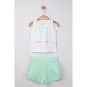 Set maiou de vara cu pantalonasi cu tulle pentru bebelusi , Tongs baby (Culoare: Verde, Marime: 6-9 luni) JEMtgs_4211_3