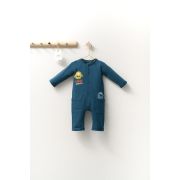 Salopeta cu buzunare pentru bebelusi Monster, Tongs baby (Marime: 3-6 Luni, Culoare: Bleumarin) JEMtgs_4401-5