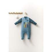 Salopeta pentru bebelusi cu botosei Monster, Tongs baby (Culoare: Turcoaz, Marime: 6-9 luni) JEMtgs_4400-6