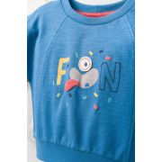 Set 2 piese cu bluzita si pantalonasi de trening Monster, Tongs baby (Culoare: Albastru, Marime: 6-9 luni) JEMtgs_4405_5