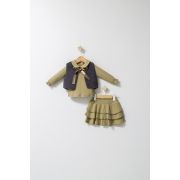 Set 3 piese: fustita, bluzita si vestuta eleganta pentru bebelusi Fun Penguin, Tongs baby (Culoare: Crem, Marime: 24-36 luni) JEMtgs_4562-10
