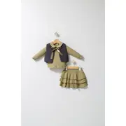 Set 3 piese: fustita, bluzita si vestuta eleganta pentru bebelusi Fun Penguin, Tongs baby (Culoare: Gri, Marime: 9-12 luni) JEMtgs_4562-7