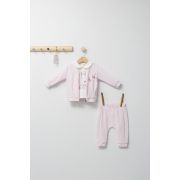 Set 3 piese: pantaloni, bluzita si hainuta pentru bebelusi Gazelle, Tongs baby (Culoare: Roz, Marime: 24-36 luni) JEMtgs_4524-9