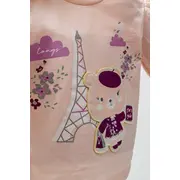 Set 3 piese: pantaloni, bluzita si vestuta eleganta pentru bebelusi Paris Love, Tongs baby (Marime: 18-24 Luni, Culoare: Ecru) JEMtgs_4465-2