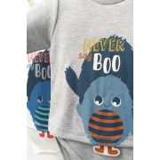 Set cu pantalonasi cu buzunare si body cu maneca lunga pentru bebelusi Monster, Tongs baby (Culoare: Albastru, Marime: 12-18 Luni) JEMtgs_4402-1