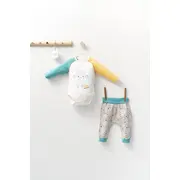 Set cu pantalonasi si body cu maneca lunga pentru bebelusi Monster, Tongs baby (Marime: 18-24 Luni, Culoare: Bleumarin) JEMtgs_4403-6