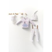 Set de 5 piese pentru nou nascut fetite Monster, Tongs baby (Culoare: Roz inchis) JEMtgs_4415-2