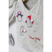 Set de iarna de 5 piese pentru nou nascut Crazy Penguins, Tongs baby (Culoare: Galben) JEMtgs_4535-2