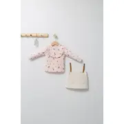 Set elegant cu fustita si bluzita pentru bebelusi Paris Love, Tongs baby (Culoare: Ecru, Marime: 24-36 luni) JEMtgs_4461-10
