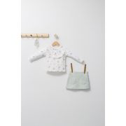 Set elegant cu fustita si bluzita pentru bebelusi Paris Love, Tongs baby (Marime: 12-18 Luni, Culoare: Ecru) JEMtgs_4461-2