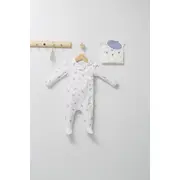 Set salopeta cu caciulita cu urechiuse pentru bebelusi Paris Love, Tongs baby (Culoare: Ecru, Marime: 6-9 luni) JEMtgs_4460-6