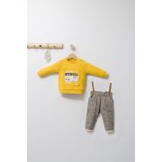 Set 2 piese cu bluzita si pantalonasi cu buzunare King, Tongs baby (Culoare: Galben, Marime: 6-9 luni) JEMtgs_4473_6