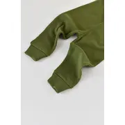 Set 3 piese: body cu maneca lunga, panataloni lungi si caciulita din bumbac organic si modal - Verde, Baby Cosy (Marime: 3-6 Luni) JEMBC-CSYM22512-3