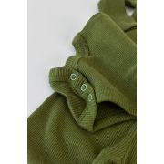 Set 3 piese: body cu maneca lunga, panataloni lungi si caciulita din bumbac organic si modal - Verde, Baby Cosy (Marime: 6-9 luni) JEMBC-CSYM22512-6