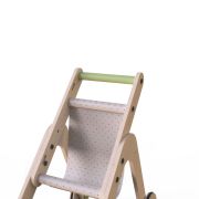 Carucior pentru papusi si antepremergator din lemn 2 in 1 MamaToyz JEMMtyz_stroller