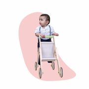 Carucior pentru papusi si antepremergator din lemn 2 in 1 MamaToyz JEMMtyz_stroller