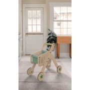 Cos de cumparaturi si antepremergator din lemn 2 in 1 MamaToyz JEMMtyz_shopper