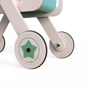 Cos de cumparaturi si antepremergator din lemn 2 in 1 MamaToyz JEMMtyz_shopper