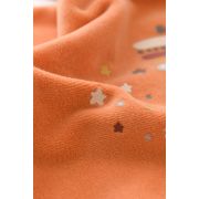 Salopeta Curcubeu cu maneca lunga si botosei din 80%bumbac organic si 20% poliester - Portocaliu, Baby Cosy (Marime: 0-3 Luni) JEMBC-CSYK6003-0
