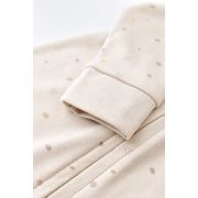 Salopeta cu fermoar cu maneca lunga si panataloni lungi - 100%bumbac organic - Crem cu buline, Baby Cosy (Marime: 18-24 Luni) JEMBC-CSY3040-18