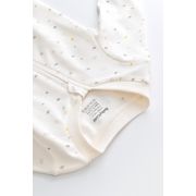 Salopeta cu fermoar cu maneca lunga si panataloni lungi - 100%bumbac organic - Ecru cu buline, Baby Cosy (Marime: 3-6 Luni) JEMBC-CSY3039-3