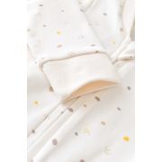 Salopeta cu fermoar cu maneca lunga si panataloni lungi - 100%bumbac organic - Ecru cu buline, Baby Cosy (Marime: 3-6 Luni) JEMBC-CSY3039-3