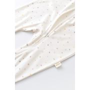 Salopeta cu fermoar cu maneca lunga si panataloni lungi - 100%bumbac organic - Ecru cu buline, Baby Cosy (Marime: 6-9 luni) JEMBC-CSY3039-6