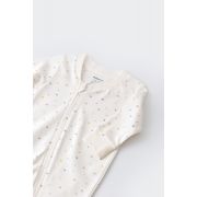 Salopeta cu fermoar cu maneca lunga si panataloni lungi - 100%bumbac organic - Ecru cu buline, Baby Cosy (Marime: 6-9 luni) JEMBC-CSY3039-6