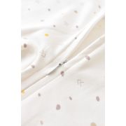 Salopeta cu fermoar cu maneca lunga si panataloni lungi - 100%bumbac organic - Ecru cu buline, Baby Cosy (Marime: 9-12 luni) JEMBC-CSY3039-9
