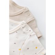 Set 2 body-uri bebe unisex -100% bumbac organic - Ecru cu buline, Baby Cosy (Marime: 12-18 Luni) JEMBC-CSY5754-12